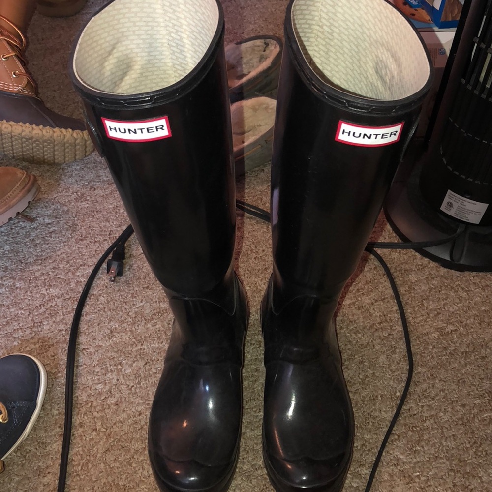 Tall all black hunter boots!